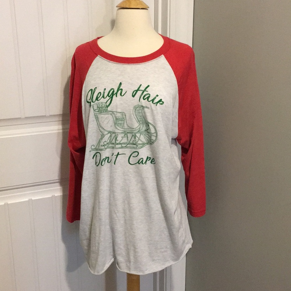Sleigh Hair Baseball Tee